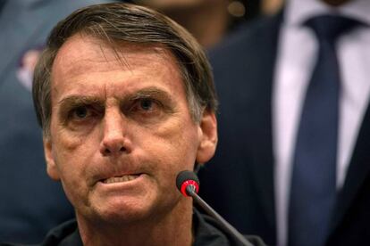 Brazil's right-wing presidential candidate Jair Bolsonaro. 