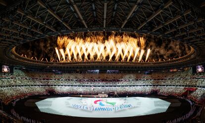 La ceremonia de inauguración de los Juegos Paralímpicos este martes en el estadio olímpico de Tokio.