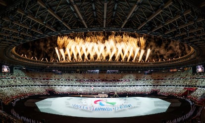 La ceremonia de inauguración de los Juegos Paralímpicos este martes en el estadio olímpico de Tokio.