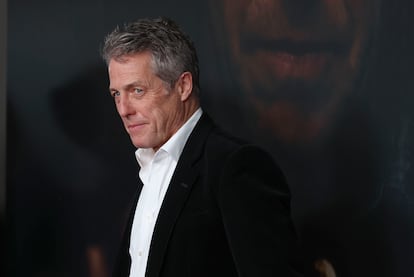 Hugh Grant poses upon his arrival at the premiere of 'Heretic,' at Kinépolis Madrid on November 21.