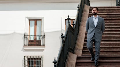 Gabriel Boric, en el Palacio de La Moneda.