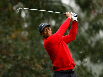 Tiger Woods durante o último Augusta Masters em 2020.