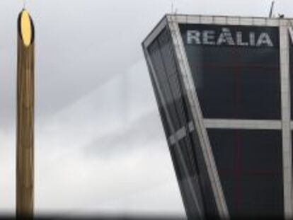 Torre de Realia en la Plaza de Castilla en Madrid.