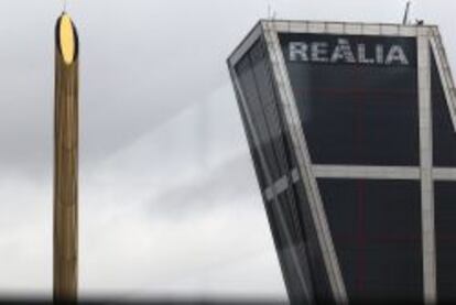 Torre de Realia en la Plaza de Castilla en Madrid.