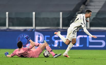 Cristiano Ronaldo, jugador de la Juventus, en el partido de Champions del mes pasado contra el Oporto.