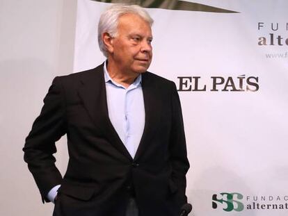 El expresidente del Gobierno Felipe González el pasado mayo en el Círculo de Bellas Artes, en Madrid.