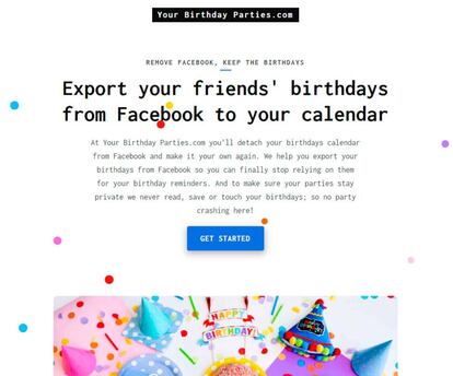 Desde aquí podemos seleccionar los cumpleaños que queremos conservar en el calendario exportado de Facebook