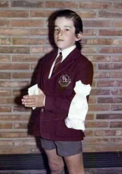 Rufino Varela en sus días de estudiante del Cardenal Newman.