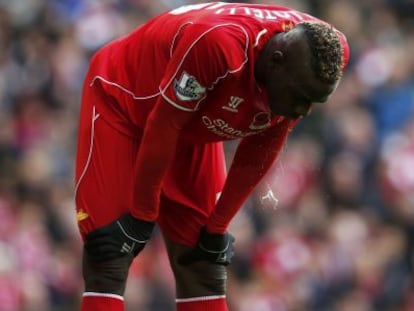 Mario Balotelli, con la camiseta del Liverpool 