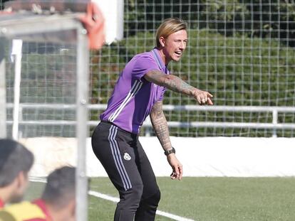 Guti, en el partido del juvenil del Madrid frente al Atlético.