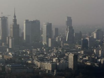 Vista del centro de Varsovia, donde se han construido muchos rascacielos.