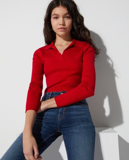 Para los días en los que necesites una dosis extra de energía, nada como este jersey de canalé en rojo de Easy Wear.

19,99€