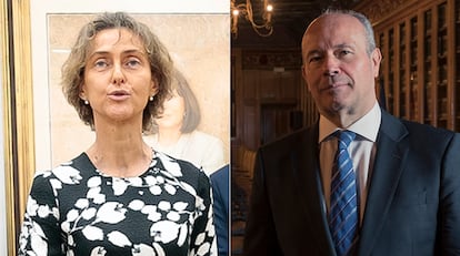 Laura Díez Bueso, en febrero de 2020, y, a la derecha, Juan Carlos Campo, en junio de 2021. 