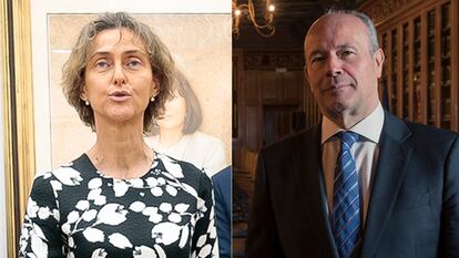 Laura Díez Bueso, en febrero de 2020, y, a la derecha, Juan Carlos Campo, en junio de 2021.