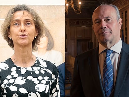 Laura Díez Bueso, en febrero de 2020, y, a la derecha, Juan Carlos Campo, en junio de 2021. 