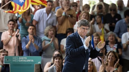 DVD 1276 27/07/2025 - Francia - Acto de celebracion del quinto aniversario de la fundacion del partido Junts per Catalunya en la localidad francesa de Prats de Molló con Carles Puigdemont. Foto: Massimiliano Minocri