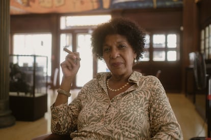 La historiadora Zoe Nocedo, en La Habana.