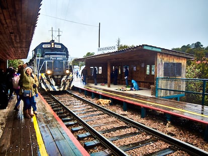 Train station in Areponapuchi, Chihuahua