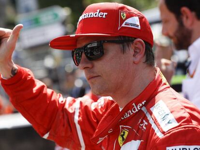 Raikkonen, tras lograr la pole.