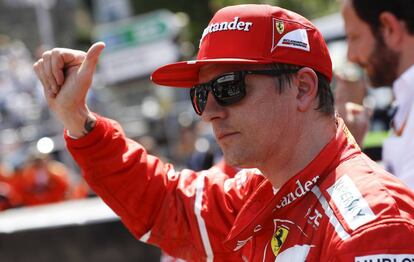 Raikkonen, tras lograr la pole.