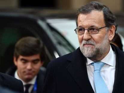 Acting Prime Minister Mariano Rajoy at the European Council meeting of March 7.