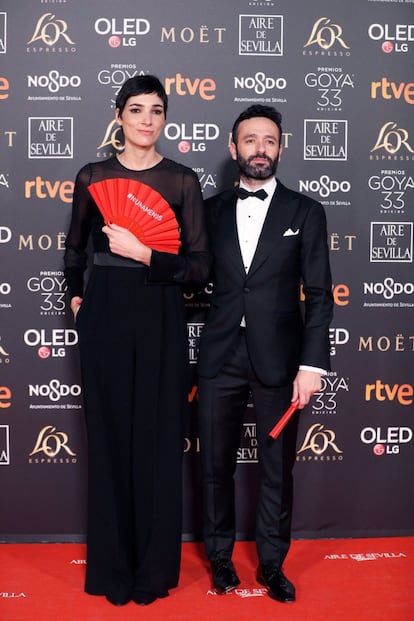 El director Rodrigo Sorogoyen y la guionista Isabel Peña, ambos nominados por 'El reino'.