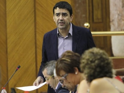 Mario Jiménez, en el Parlamento andaluz.