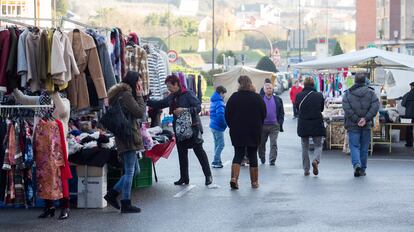 Mercadillo del Berrón, en Asturias, en 2016.