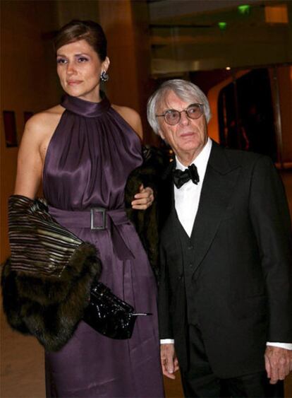 Bernie Ecclestone y su esposa, Slavica.