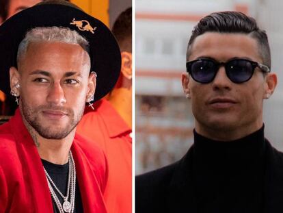 Neymar Jr. (izquierda) y Cristiano Ronaldo (derecha). 