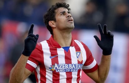 Diego Costa celebra un gol este domingo.