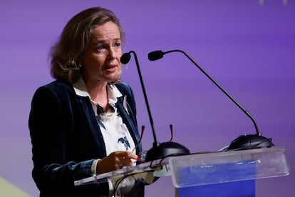 La presidenta del Banco Europeo de Inversiones (BEI), Nadia Calviño