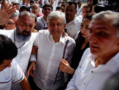 López Obrador durante una visita a Tabasco, en diciembre de 2018.