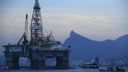 Plataforma petrolera en la costa de Brasil.