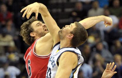 Pau y Marc en un partido disputado en diciembre.
