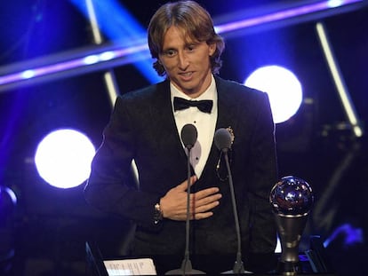 Luka Modric, recibe el premio 'The Best 2018' de la FIFA a mejor jugador
