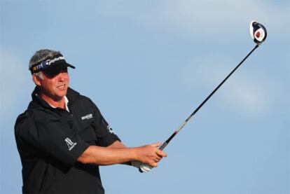 Darren Clarke, durante la jornada de ayer en el 'British'.