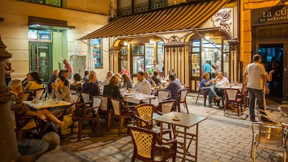 Terraza en la calle Laurel de Logroño