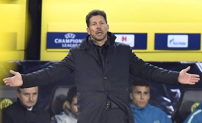 Simeone, durante el Borussia Dortmund-Atlético (4-0) del pasado miércoles.