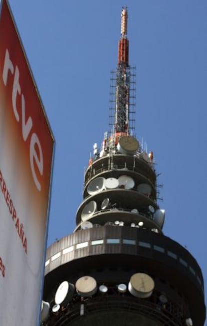 Vista de la torre de comunicaciones de RTVE.