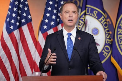 Adam Schiff, chefe do comitê de inteligência, na passada quarta-feira.