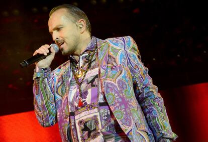 Miguel Bosé en la plaza de toros de Murcia en 2012.