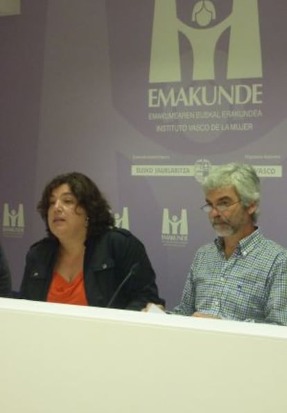 María Silvestre y José Antonio Oleaga, en Vitoria.