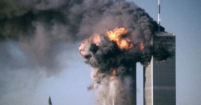 Imagen de archivo de las torres gemelas durante el ataque del 11S.