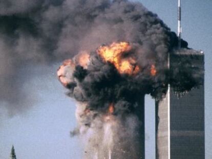 Imagen de archivo de las torres gemelas durante el ataque del 11S.