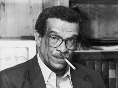 El poeta de Santa Lucía Derek Walcott, premio Nobel en 1992.