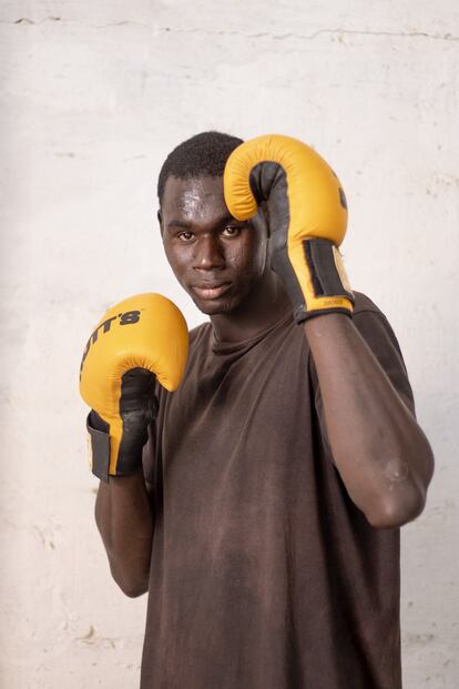 Abass Camara, 24 años. "La nueva generación es más de Tyson o Muhammad Alí", lamenta Elhadji Kane Sow, presidente de la liga regional de boxeo de Saint Louis. "Queremos que la gente sepa que este deporte existe y nuestro esfuerzo empieza a dar frutos, pero necesitamos medios".