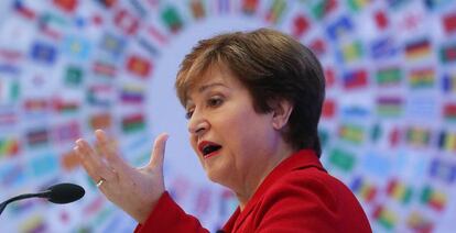 La nueva directora gerente del Fondo Monetario Internacional (FMI), Kristalina Georgieva, este martes en Washington.