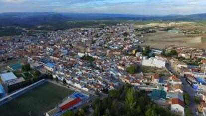 Vista aérea de Villanueva del Arzobispo (Jaén).