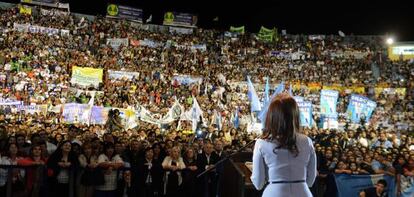 Cristina Fernández em Formosa (Argentina) nesta terça-feira.